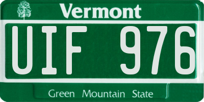 VT license plate UIF976
