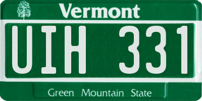 VT license plate UIH331