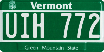 VT license plate UIH772