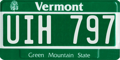 VT license plate UIH797