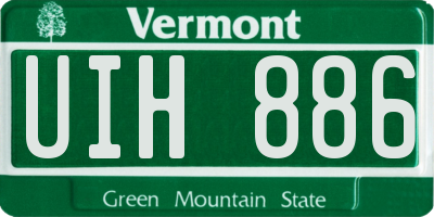 VT license plate UIH886