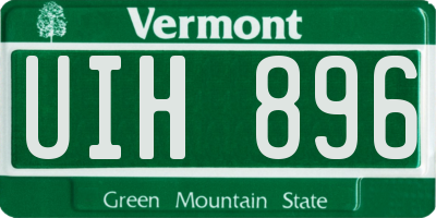 VT license plate UIH896