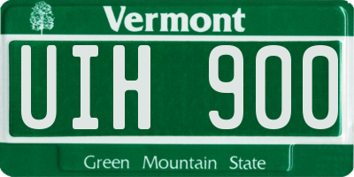 VT license plate UIH900