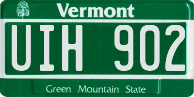 VT license plate UIH902