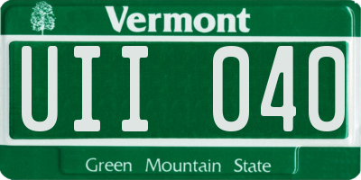 VT license plate UII040