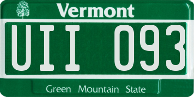VT license plate UII093