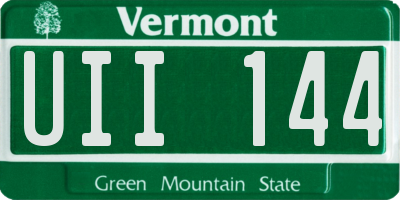 VT license plate UII144
