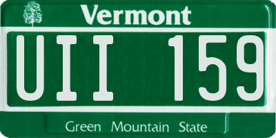 VT license plate UII159