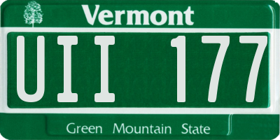 VT license plate UII177