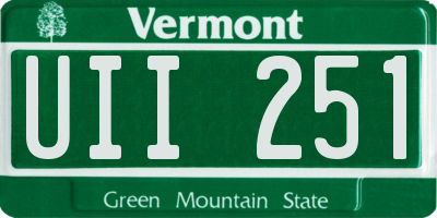 VT license plate UII251