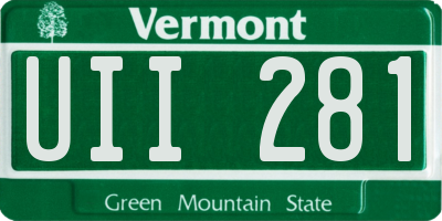 VT license plate UII281