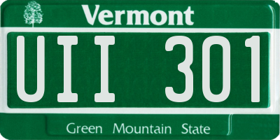 VT license plate UII301
