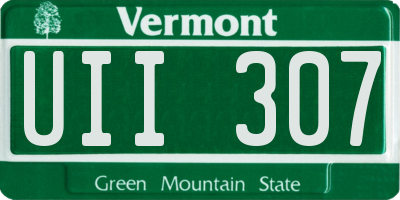 VT license plate UII307
