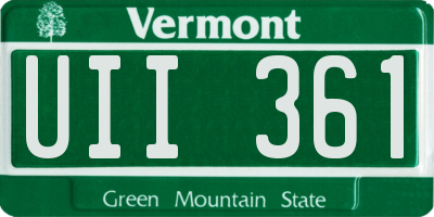 VT license plate UII361