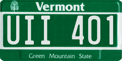 VT license plate UII401