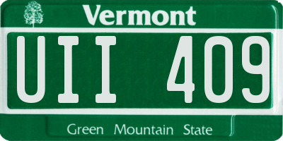 VT license plate UII409