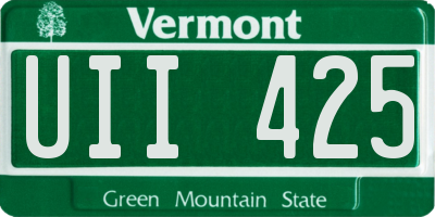 VT license plate UII425