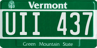 VT license plate UII437