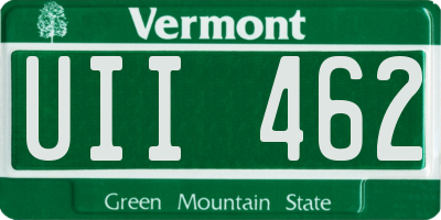VT license plate UII462