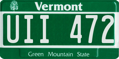 VT license plate UII472