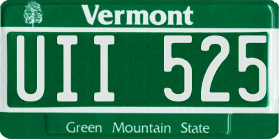 VT license plate UII525