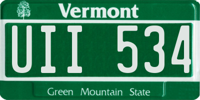 VT license plate UII534