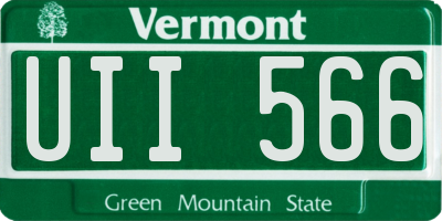 VT license plate UII566