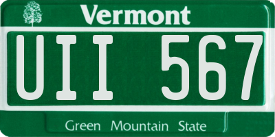 VT license plate UII567