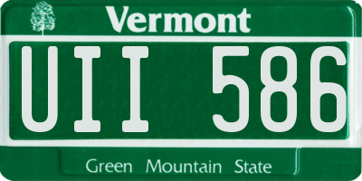 VT license plate UII586