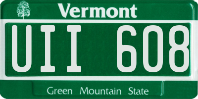 VT license plate UII608
