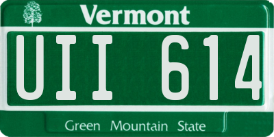 VT license plate UII614