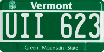 VT license plate UII623