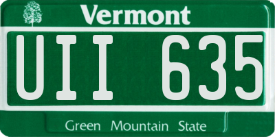 VT license plate UII635