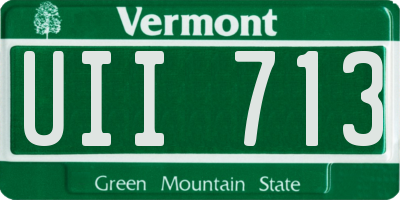 VT license plate UII713