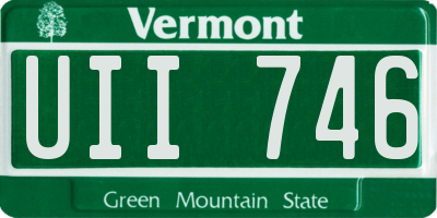 VT license plate UII746