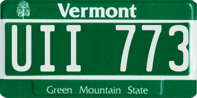 VT license plate UII773