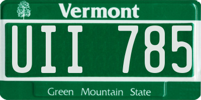 VT license plate UII785