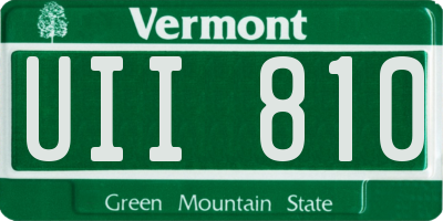 VT license plate UII810