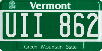 VT license plate UII862