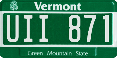 VT license plate UII871
