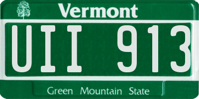 VT license plate UII913