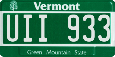 VT license plate UII933