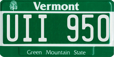 VT license plate UII950