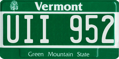VT license plate UII952