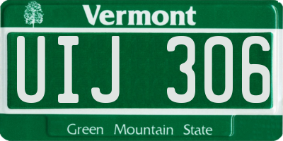 VT license plate UIJ306