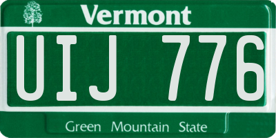 VT license plate UIJ776