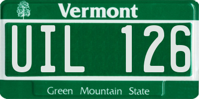 VT license plate UIL126