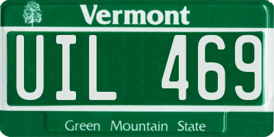 VT license plate UIL469