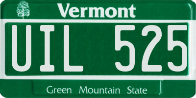 VT license plate UIL525