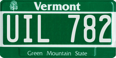 VT license plate UIL782